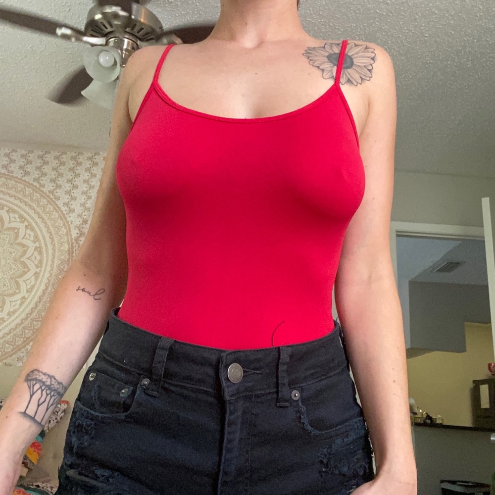 Red cami, great quality size small